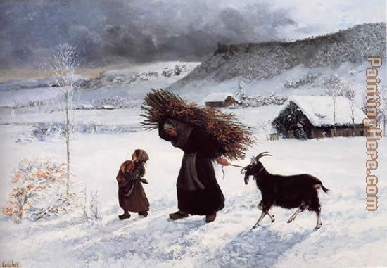 Poor Woman of the Village painting - Gustave Courbet Poor Woman of the Village art painting
